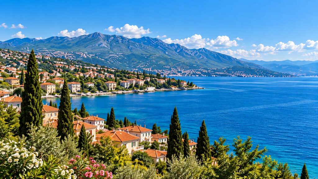 Pogled na Kvarner i obalu Primorsko-goranske županije